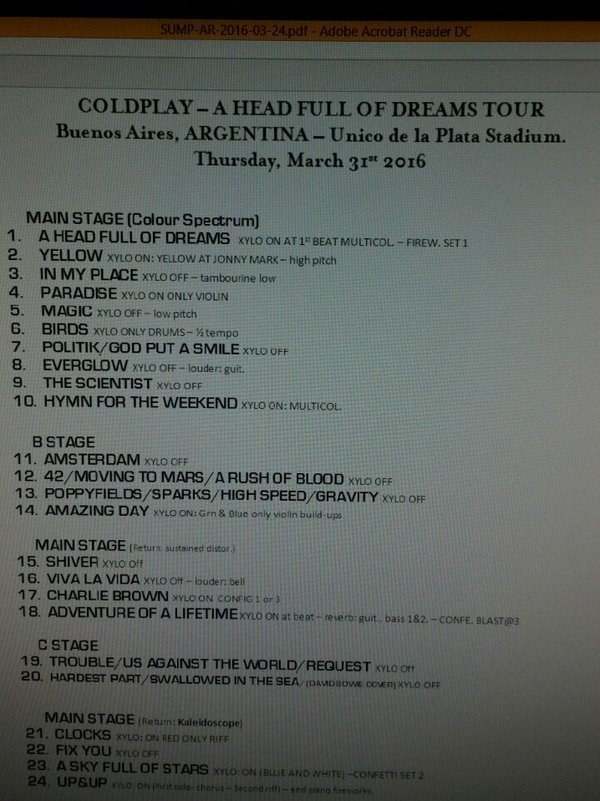 AHFODSetlistbuenosaires