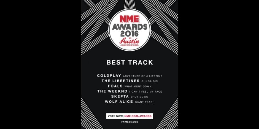 Tutte le nomination dei Coldplay agli NME Awards 2016