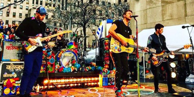 L&#039;esibizione (sotto la pioggia) dei Coldplay al Today Show